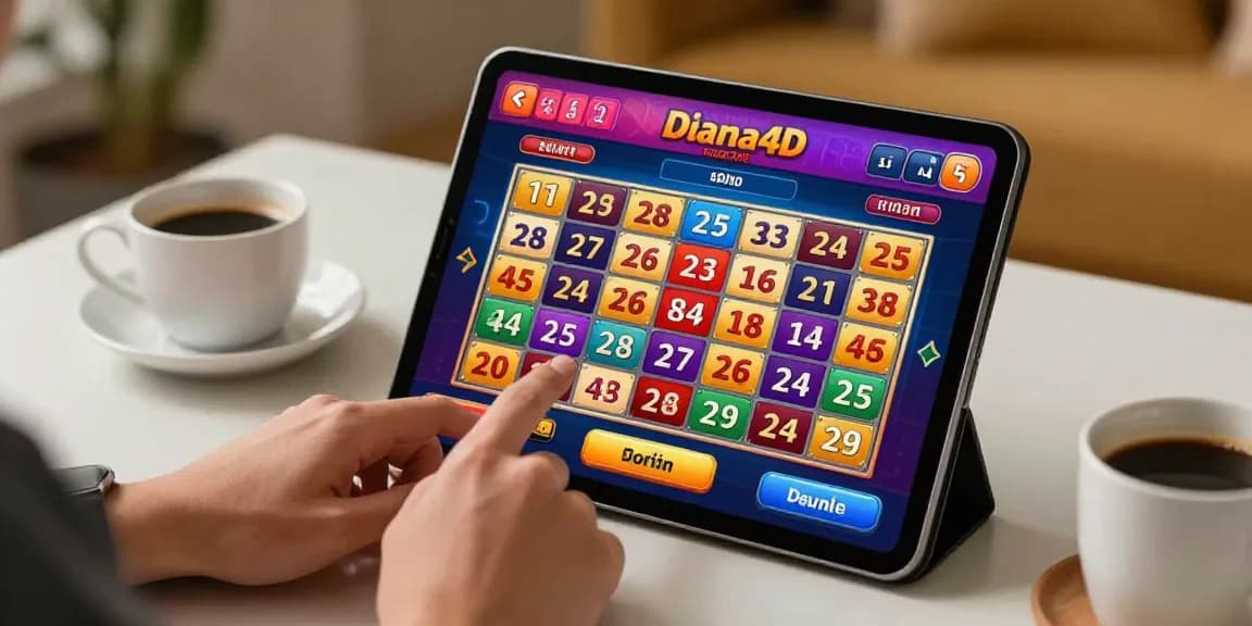 Pengguna Diana4D menikmati pengalaman memilih pasaran togel online dengan tablet di ruang yang nyaman.