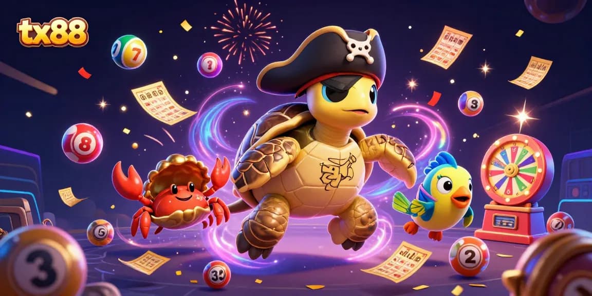 Engage with tx88's exciting lottery experience featuring vibrant characters and dynamic elements.
