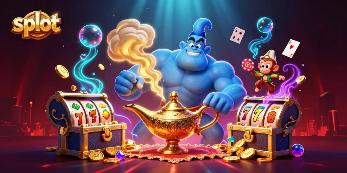 Spin the slot reels to unveil treasure and rewards in this vibrant casino scene.