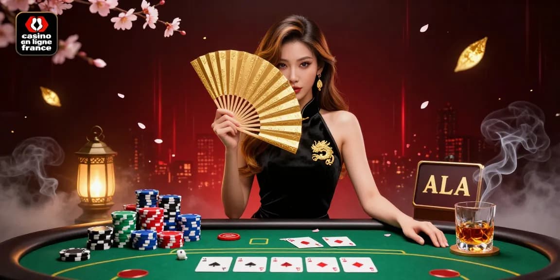 Vivez des moments palpitants au casino en ligne France avec une scène de poker captivante présentant des éléments de jeu riches.