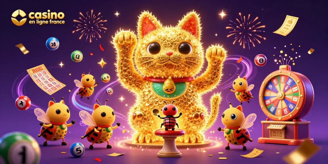 Découvrez des jeux captivants à casino en ligne france avec des symboles de chance, ballons et prix en plein vol.