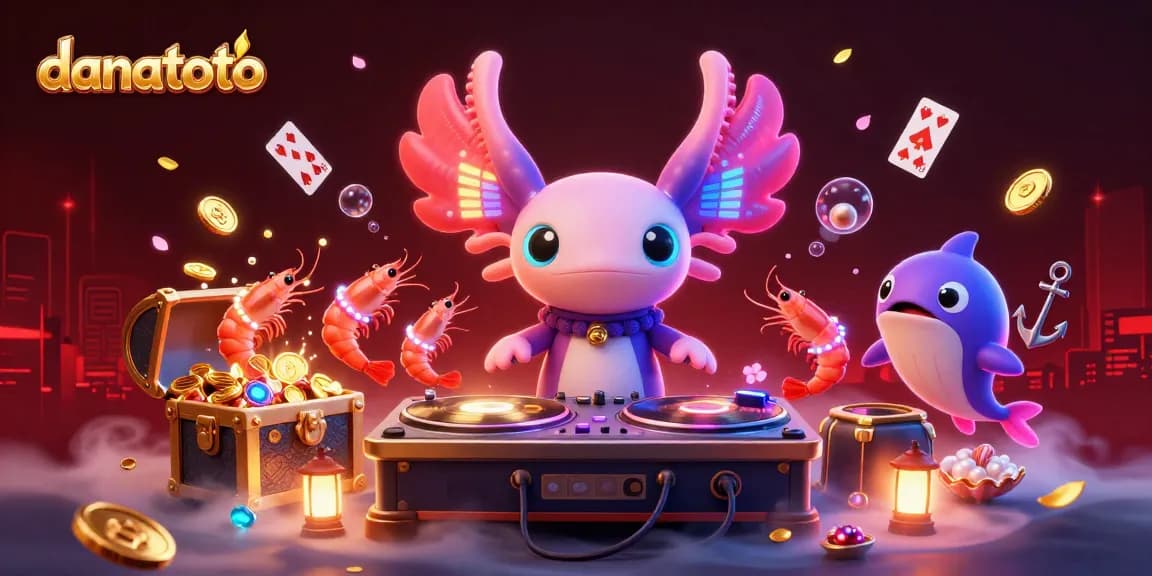 Engage with danatoto's vibrant online gambling experience featuring dynamic characters and colorful casino elements.