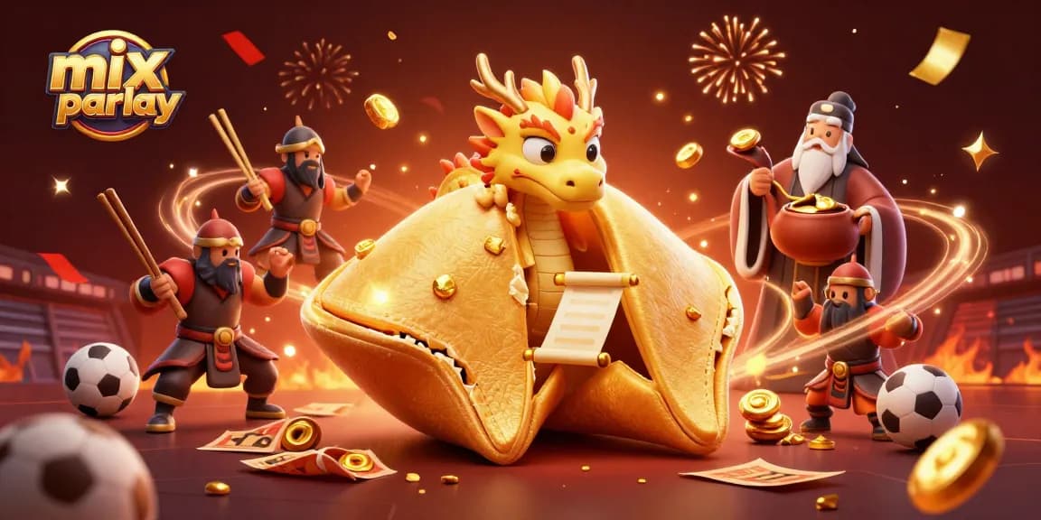 Engage with exciting mix parlay betting surrounded by sports symbols in a vibrant illustration.