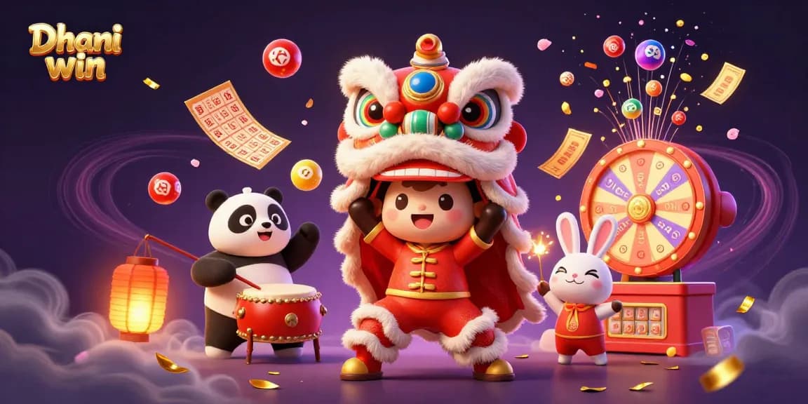 Dhani win elevates your game experience with exciting lottery balls, bingo cards, and energetic characters.