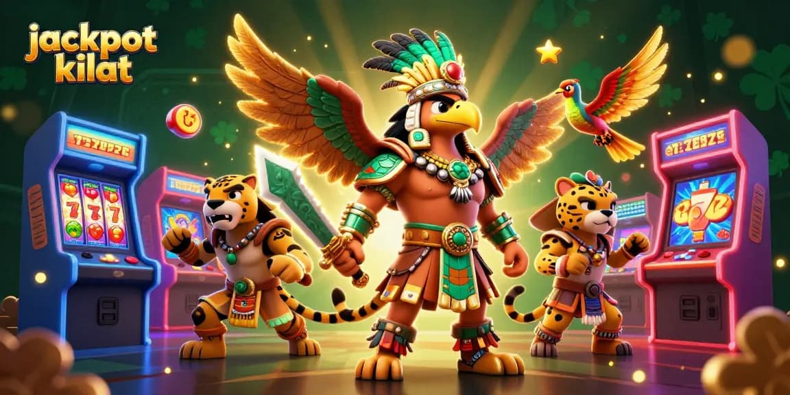 Experience the excitement of jackpot kilat wins in this vibrant 3D casino adventure scene.