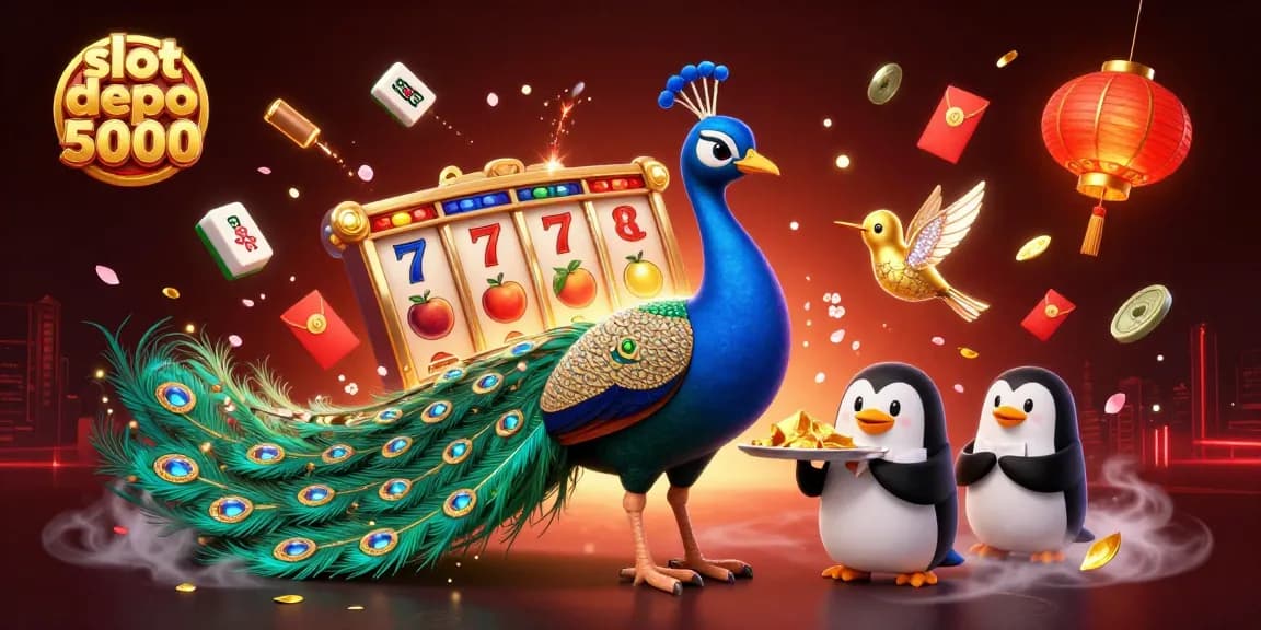 Experience the excitement of slot depo 5000 with vibrant characters and dynamic casino elements.