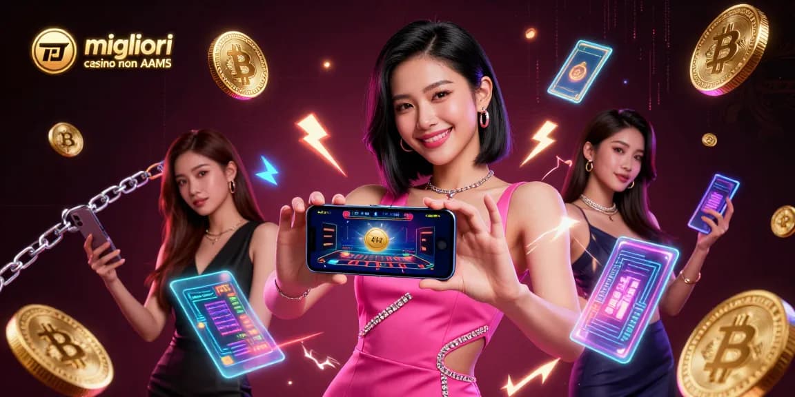 Unisciti al mondo emozionante dei migliori casino non AAMS con un'illustrazione digitale 3D vibrante.