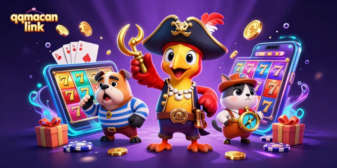 Experience thrilling wins with qqmacan link while exploring vibrant slot games and colorful casino elements.