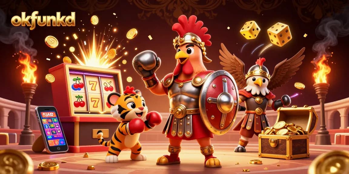 Experience thrilling gameplay with okfunkd in a vibrant casino ambiance filled with jackpots and slot excitement.