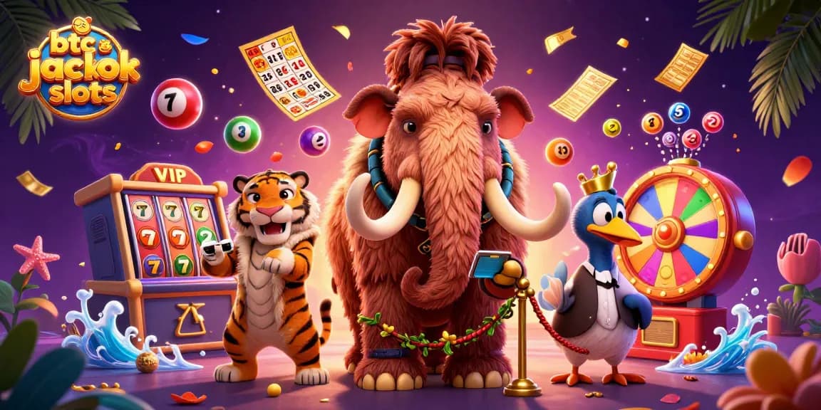 Engage with btc jackpot slots featuring vibrant characters and dynamic elements in an exciting casino scene.