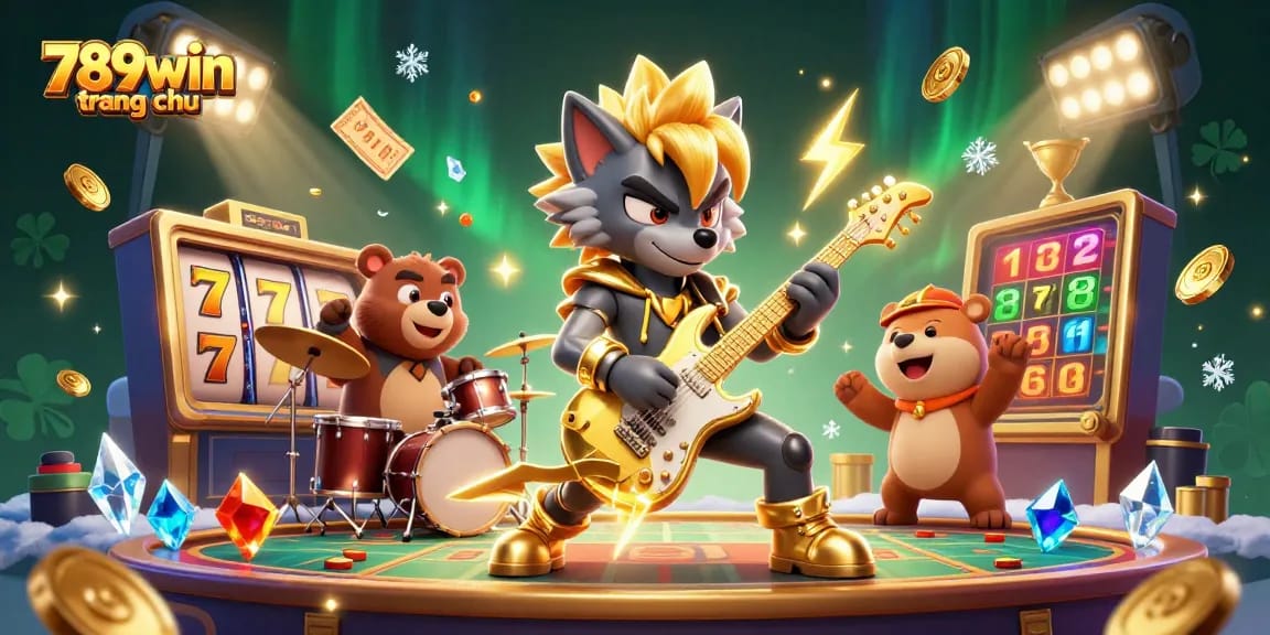 Experience the thrill of 789win trang chu with a dynamic casino illustration showcasing exciting game elements.