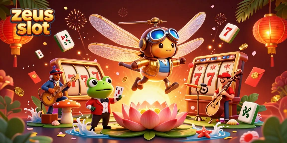 Engage with the zeus slot and experience thrilling wins in this vibrant 3D casino scene.