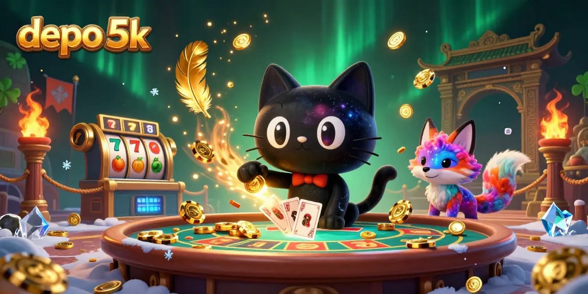 Experience the thrill of depo 5k slots with cosmic characters winning golden chips and jackpots.