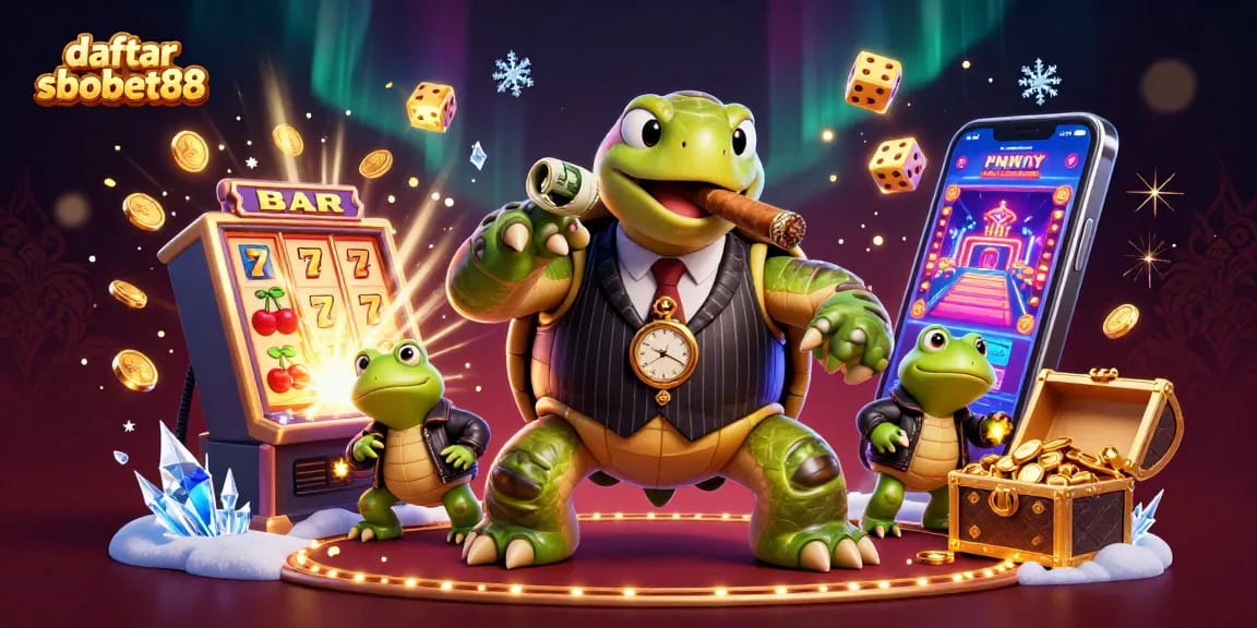 Experience thrilling gaming excitement with daftar sbobet88, featuring vibrant 3D casino illustrations.