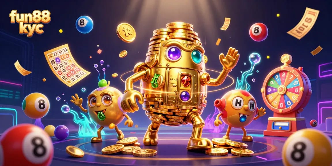 Chơi game thú vị tại fun88 kyc với golem vàng kiến tạo từ đồng xu.