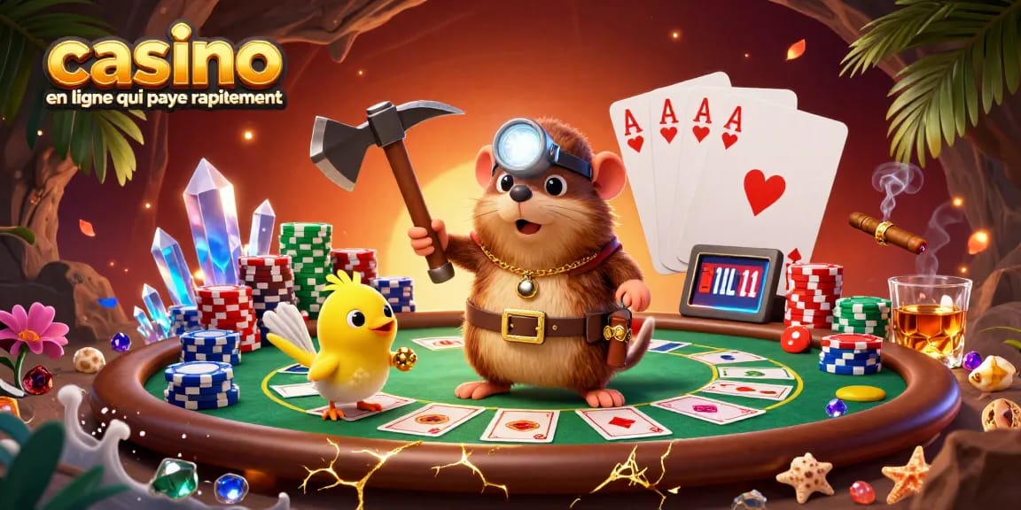 Jouez rapidement et gagnez avec un casino en ligne qui paye rapidement, exploration de trésors et jeux de table.