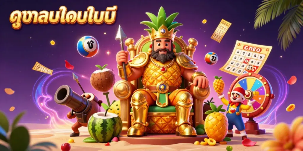 Experience ดูบอลออนไลน์ in a lively casino setting with animated characters and vibrant betting elements.
