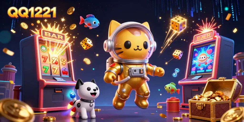 Spin the QQ1221 slot machine with a cosmic twist featuring fun characters and jackpots