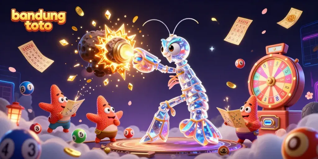 Experience bandung toto in a vivid 3D scene with vibrant colors, dynamic characters, and exciting game elements.