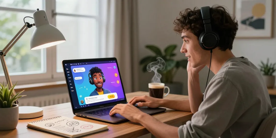 Engaging with nsfw ai chat on laptop in a cozy workspace setting.