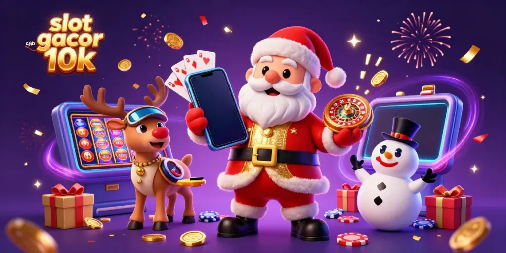 Menangkan jackpot di slot gacor depo 10k dengan Santa Claus kartun dan teman-temannya