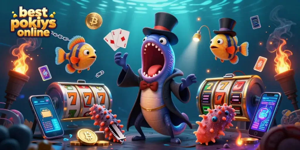 Experience the thrill of the best pokies online with a dazzling underwater magic show featuring vibrant characters.