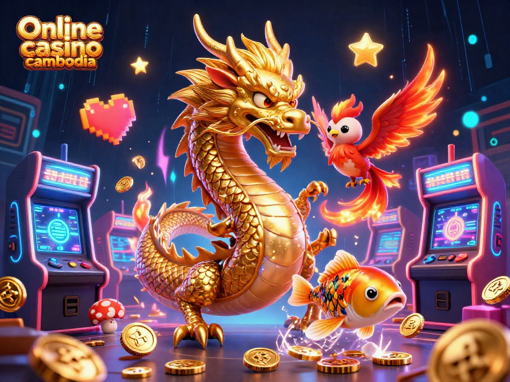 Experience the thrill of Online casino cambodia with vibrant game elements and mythical creatures.