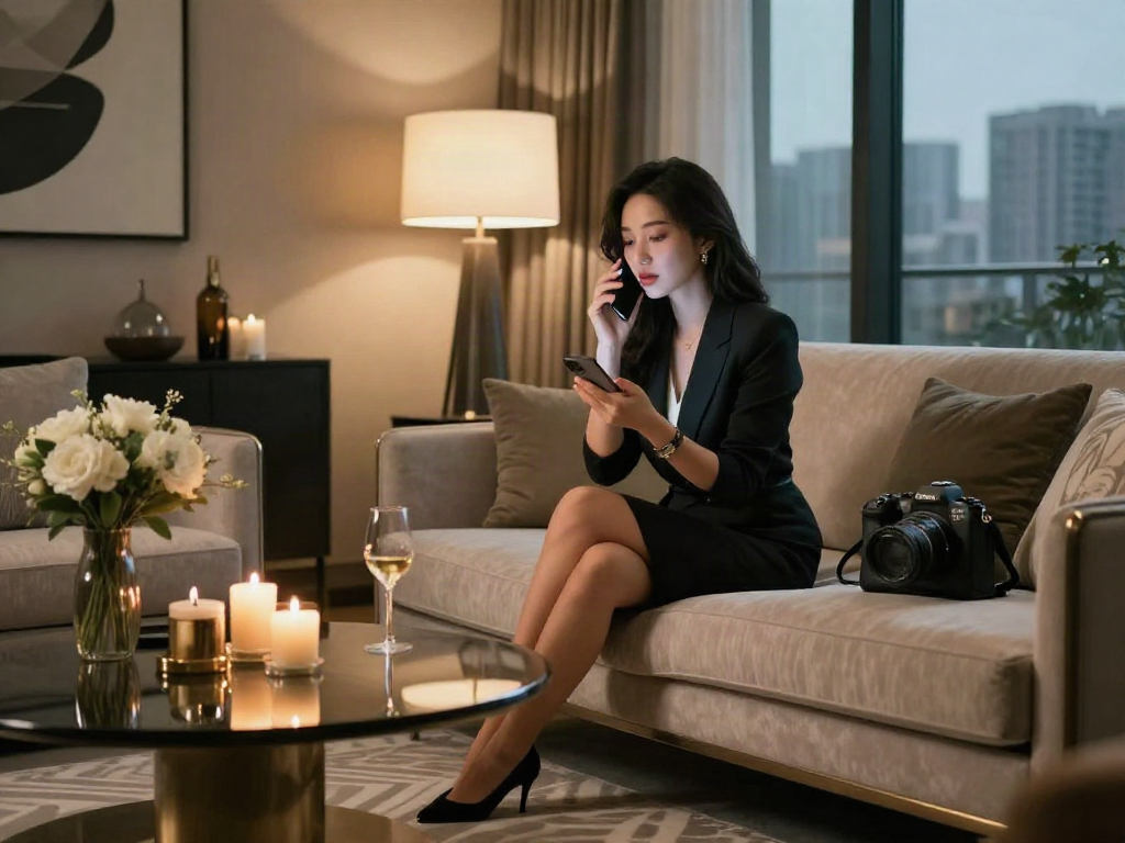 Call girls enjoying an elegant conversation in a chic setting, showcasing luxury and sophistication.