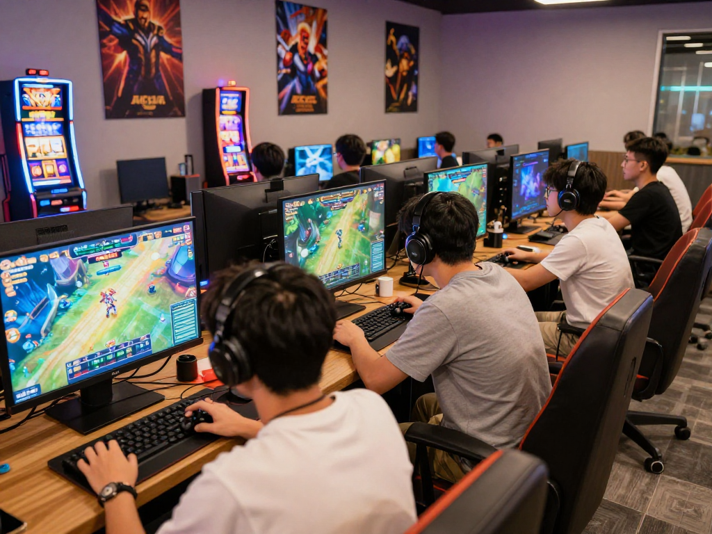Exciting gaming atmosphere showcasing players exploring daftar toto 4d experiences in a lively lounge setting.
