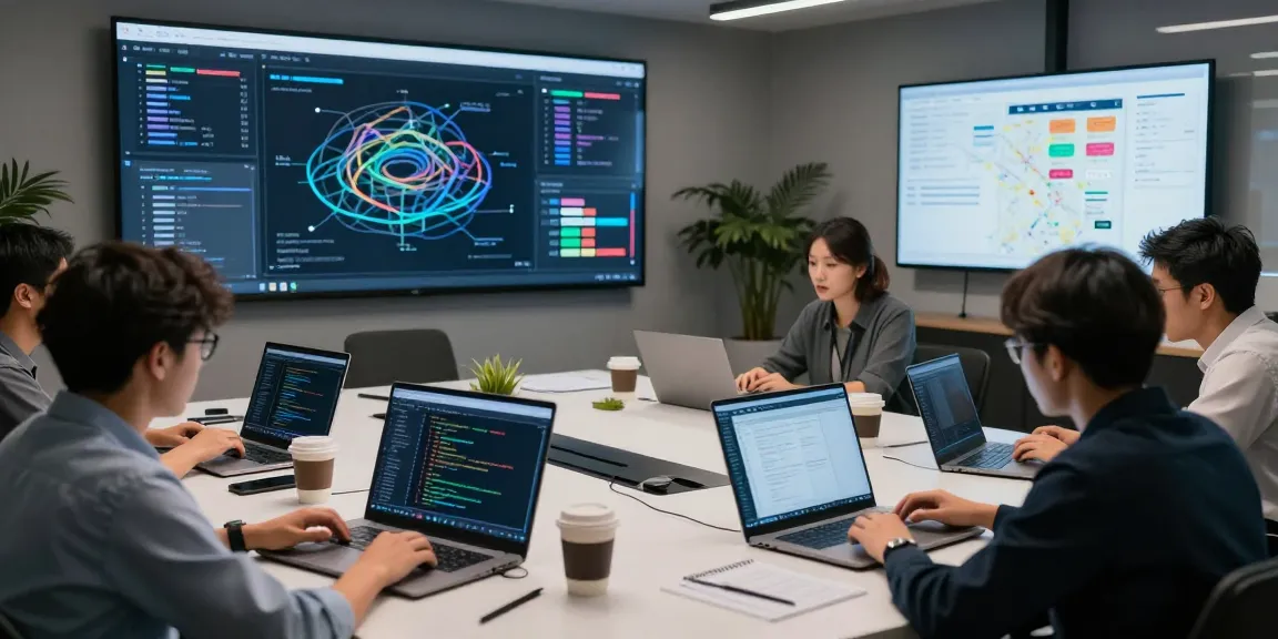 Team using an ai detector for content moderation in a modern workspace.