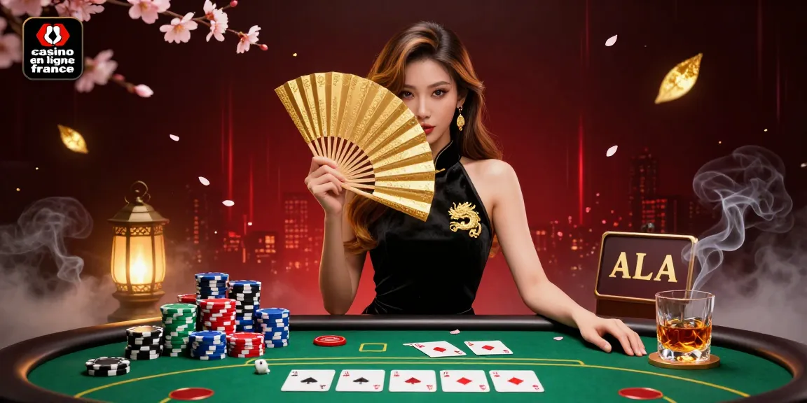 Vivez des moments palpitants au casino en ligne France avec une scène de poker captivante présentant des éléments de jeu riches.