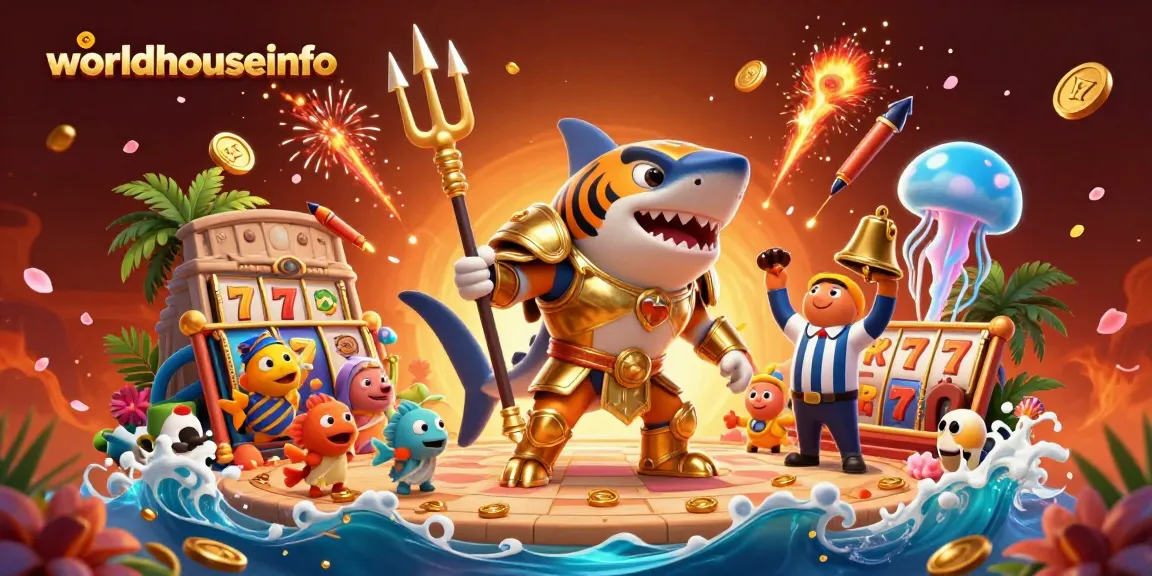 Experience fast-paced action at worldhouseinfo with an exciting tiger shark gladiator in a dynamic casino scene.