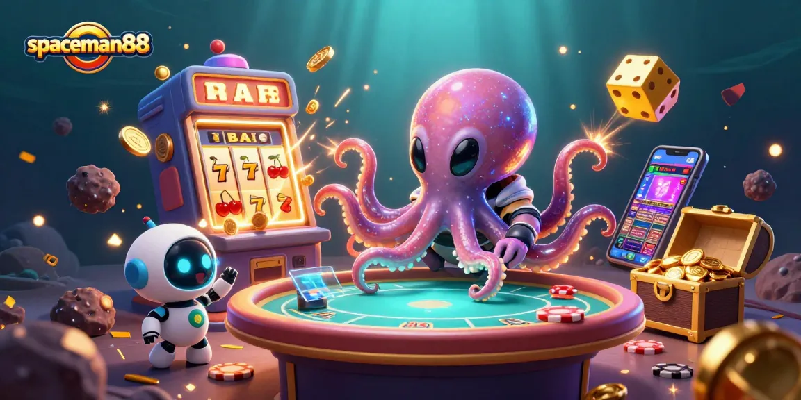 Engage with spaceman88's action-packed slot game featuring vibrant alien characters and cosmic elements.