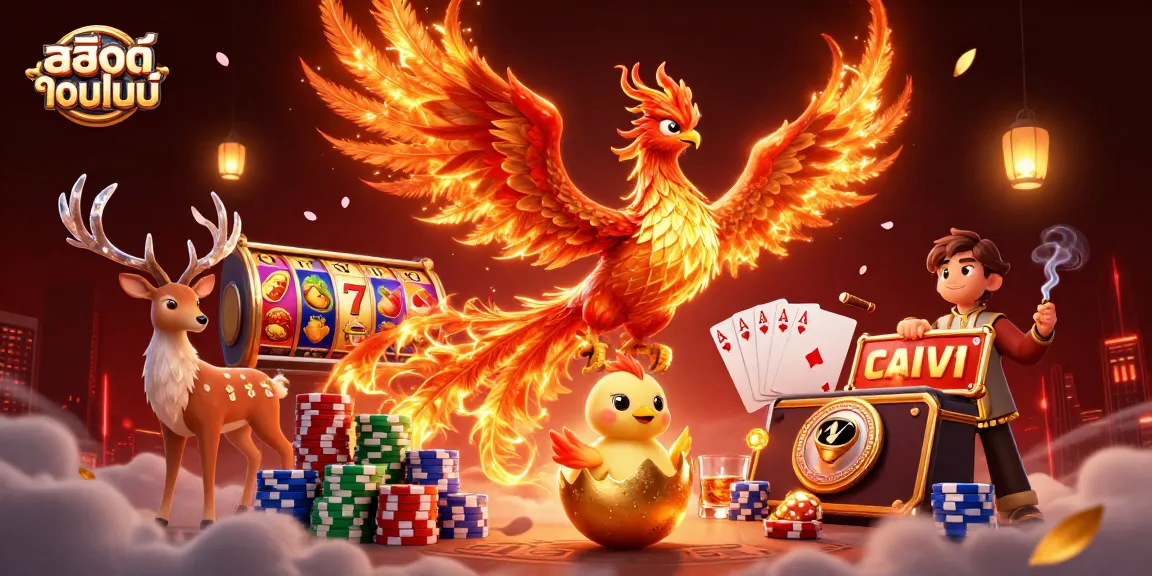 หมุนสล็อตออนไลน์ พร้อมนกฟีนิกซ์ไฟที่อบอุ่น และการ์ตูนเรนเดอร์ 3D สำเร็จรูป